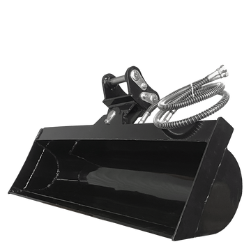 Godet de curage orientable hydraulique 120 cm Mini Pelle 3 Tonnes