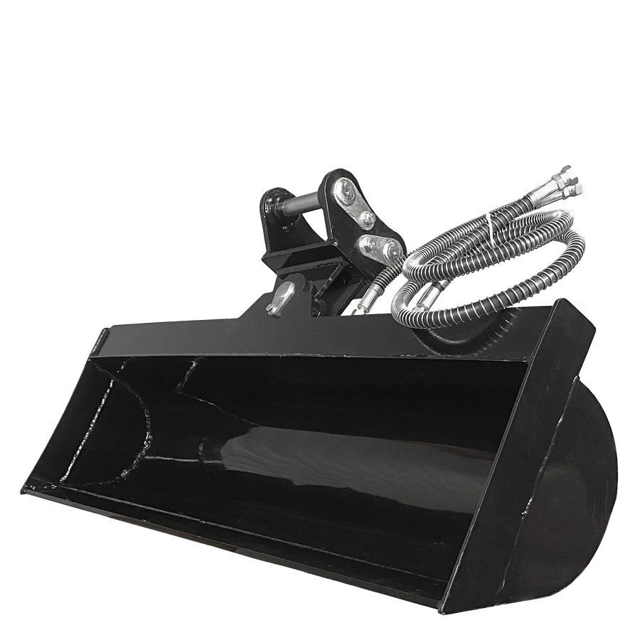 Godet de curage orientable hydraulique 120 cm Mini Pelle 3 Tonnes