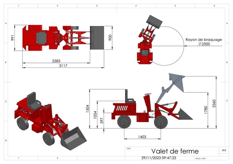 Valet de ferme électrique